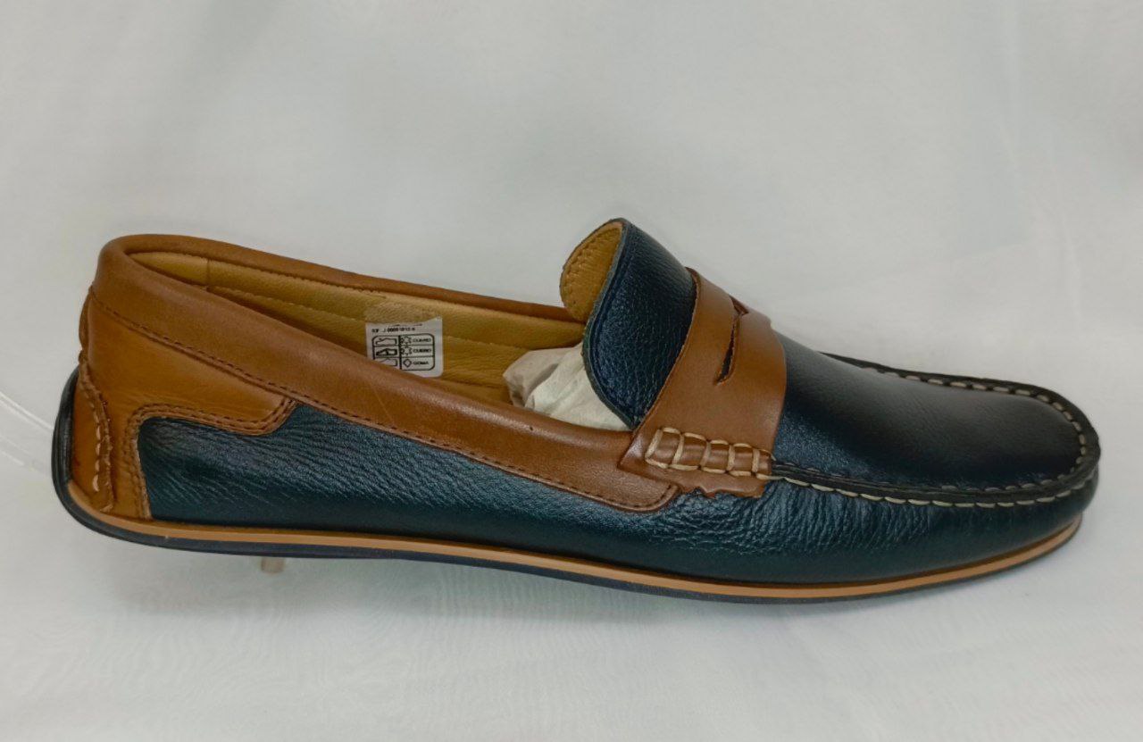 Zapatos de Vestir para Hombre en Cuero Marino/Whisky con Plantilla Anatómica y Suela Amortiguada - Modelo 8500