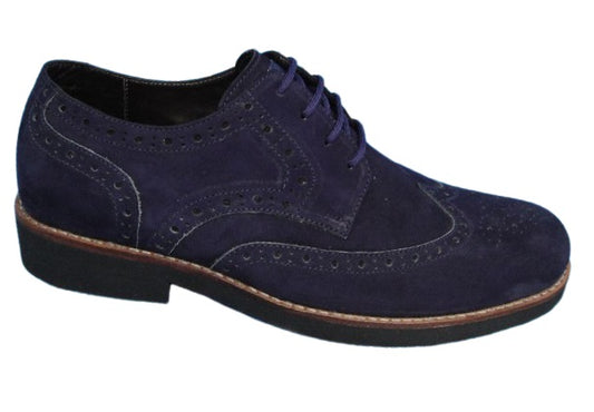 Zapatos Casuales Elegantes para Hombre en Cuero Azul Marino - Modelo 884