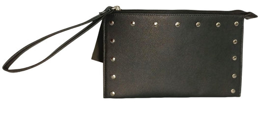 Cartera Casual Elegante Negra Modelo 510 con Tachuelas Metálicas