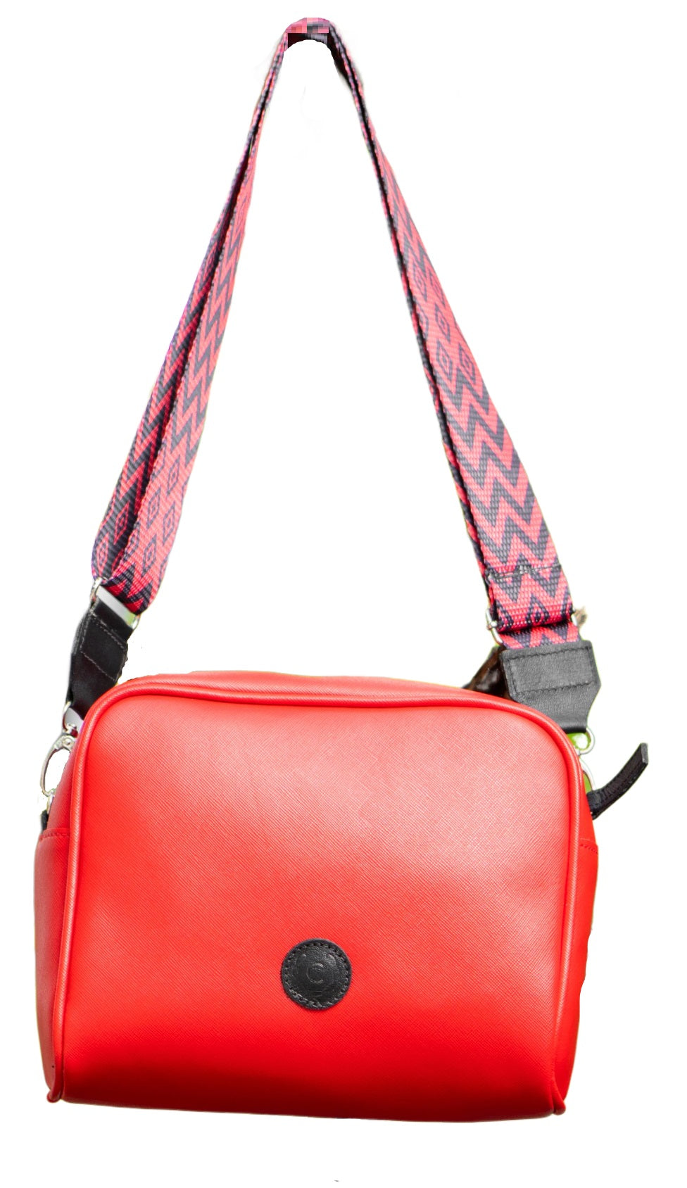 Cartera Bandolero de Cuero Rojo para Mujer - Modelo GF03 de CERERE