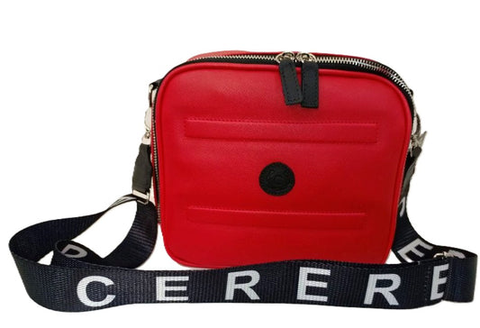 Cartera Bandolera Dama Rojo/Negro de Cuero GF30 - Estilo Elegante y Funcional