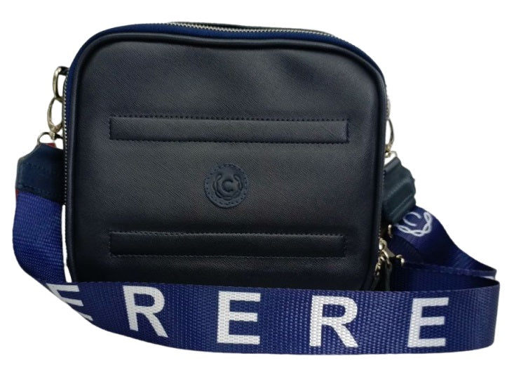 Cartera Bandolera de Cuero Elegante en Azul Marino - Modelo GF30 de CERERE