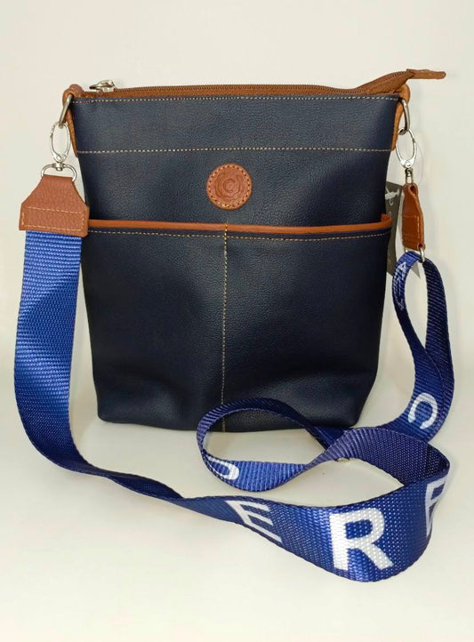 CARTERAS CASUAL  AZUL-MARINO/COLONIAL MODELO GF46