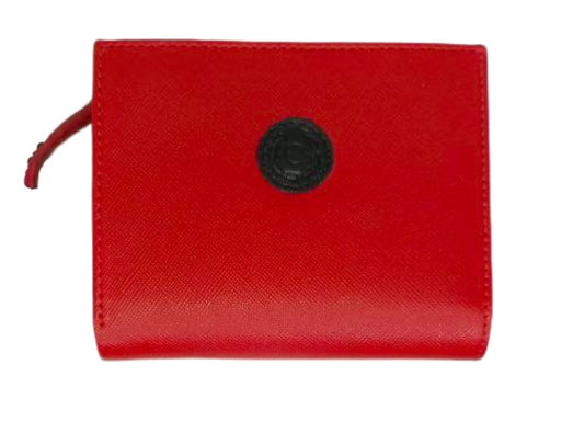 Monedero de Piel Elegante Rojo/Negro - Modelo 542 con Cierres Opcionales y Diseño Organizado