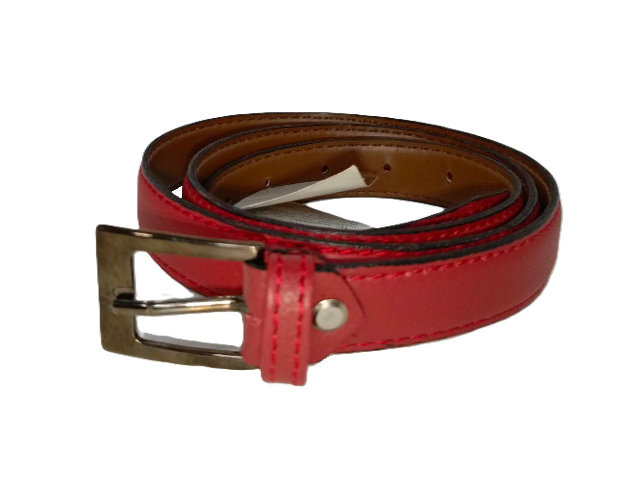 Cinturón Delgado para Dama en Rojo - Modelo VL25-09, Accesorio Elegante y Versátil para Marcar la Cintura