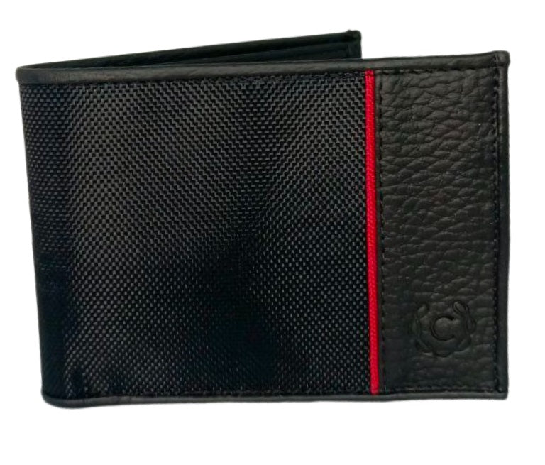 Billetera Elegante en Negro y Rojo modelo 040736 de Cerere - Diseño Moderno y Funcionalidad Superior