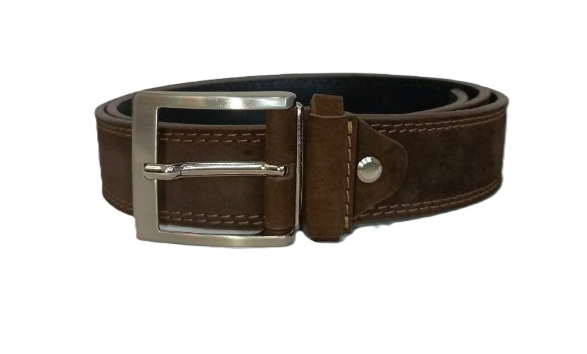 Cinturón de Piel para Hombre en Color Marrón - Modelo Clásico 4004