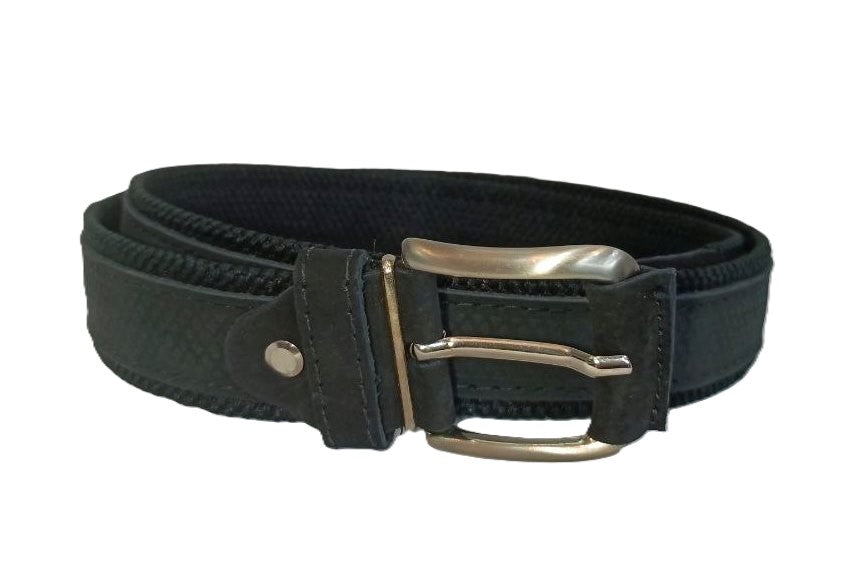 Cinturón de Piel para Caballero Negro - Modelo 4090, Accesorio Elegante y Duradero