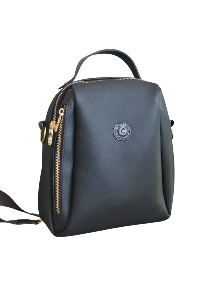 Morral de Cuero Negro Modelo 0225 - Diseño Moderno y Minimalista para Uso Diario