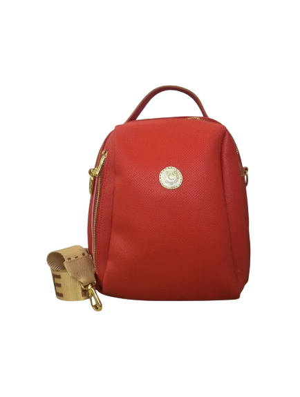 Morral de Cuero Rojo Modelo 0225 - Diseño Moderno y Minimalista para Uso Diario