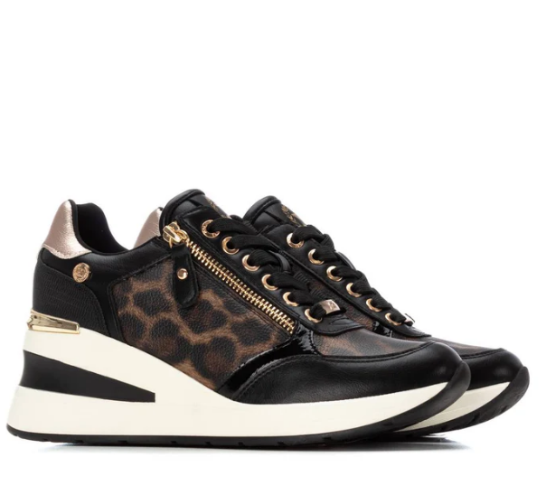 DEPORTIVOS DAMA COLOR NEGRO LEOPARDO MODELO 144378