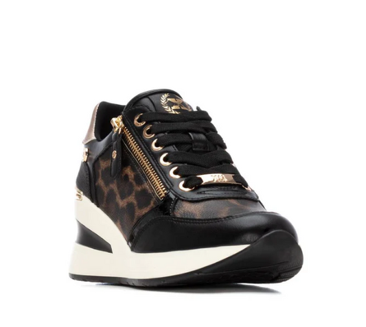 DEPORTIVOS DAMA COLOR NEGRO LEOPARDO MODELO 144378