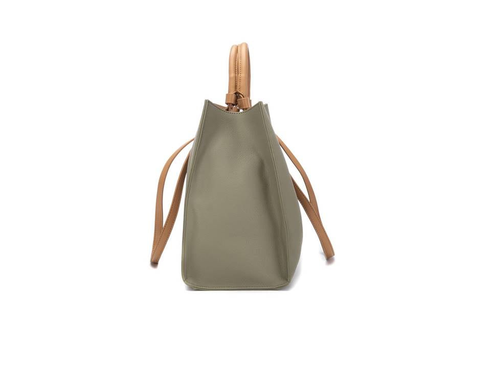 CARTERA VESTIR DAMA COLOR VERDE OLIVA MODELO 184544