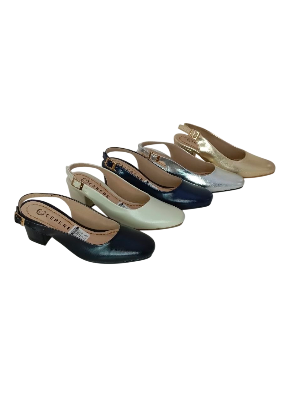 ZAPATO DE TACON COLOR DORADO MODELO SR2531