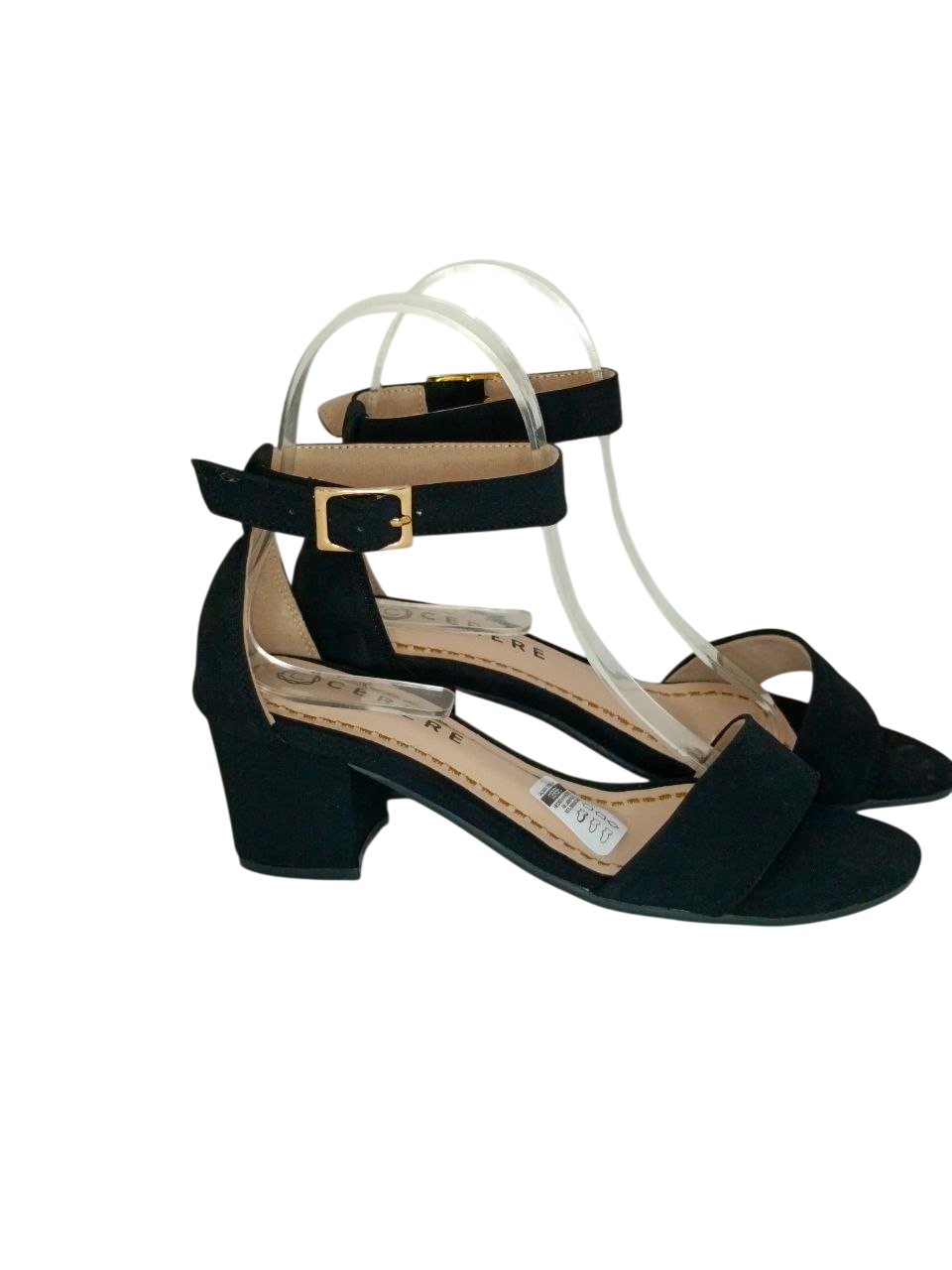 SANDALIA DE TACON COLOR NEGRO MODELO SR4464