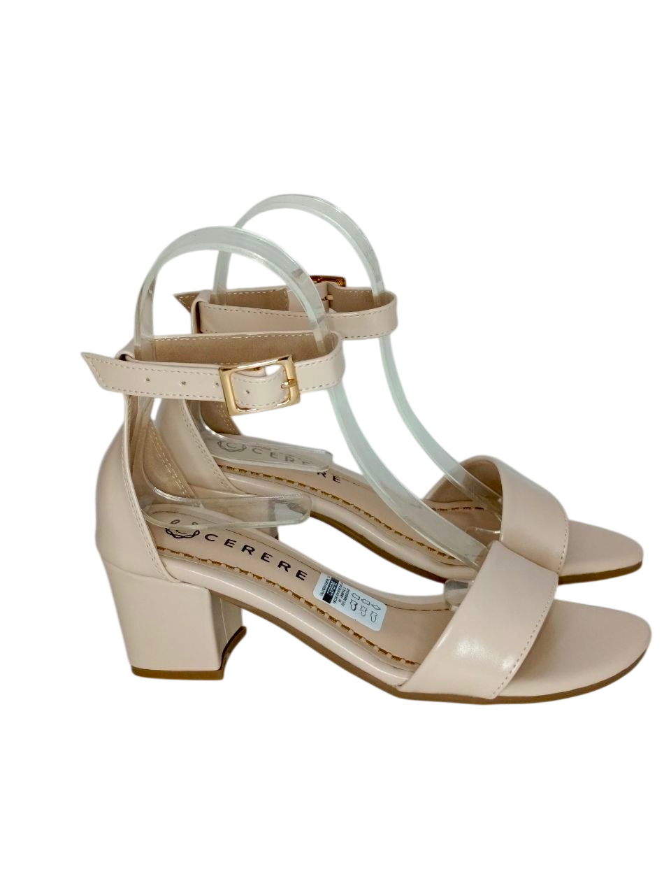 SANDALIA DE TACON COLOR NUDE MODELO SR4464