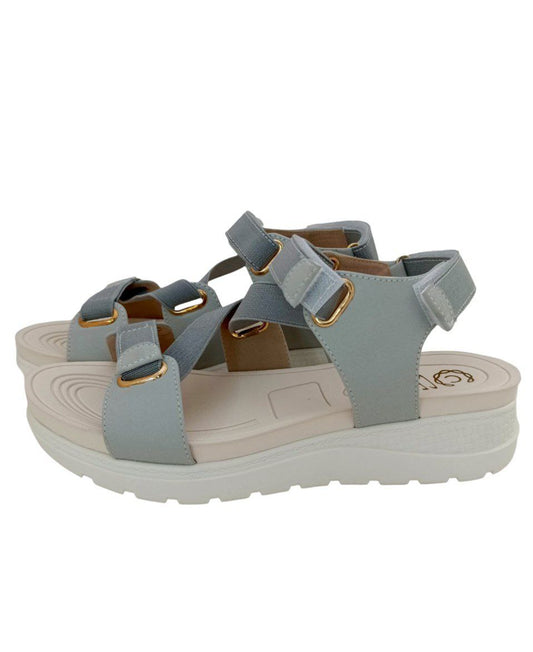 SANDALIAS CONFORT DAMA COLOR GRIS MODELO 9026