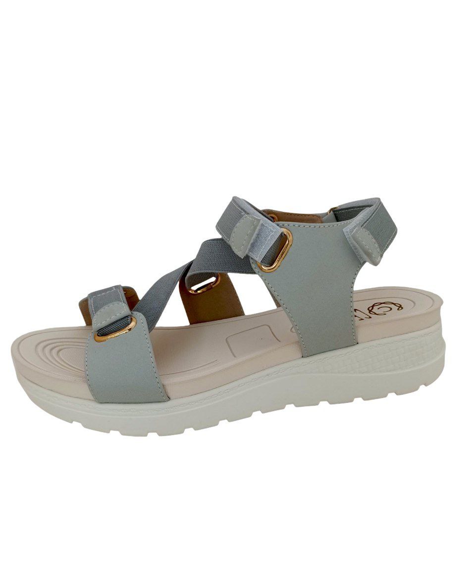 SANDALIAS CONFORT DAMA COLOR GRIS MODELO 9026