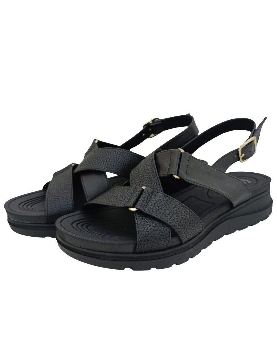SANDALIAS CONFORT DAMA COLOR NEGRO MODELO 9066