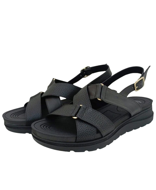 SANDALIAS CONFORT DAMA COLOR NEGRO MODELO 9066