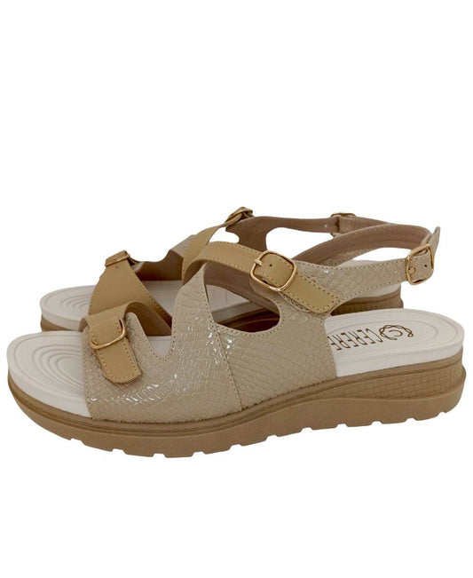 SANDALIAS CONFORT DAMA COLOR CAMEL MODELO 9071