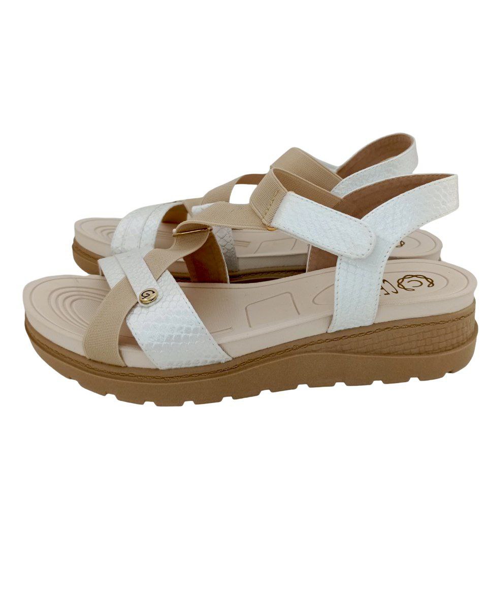 SANDALIAS CONFORT DAMA COLOR BLANCO MODELO 9072