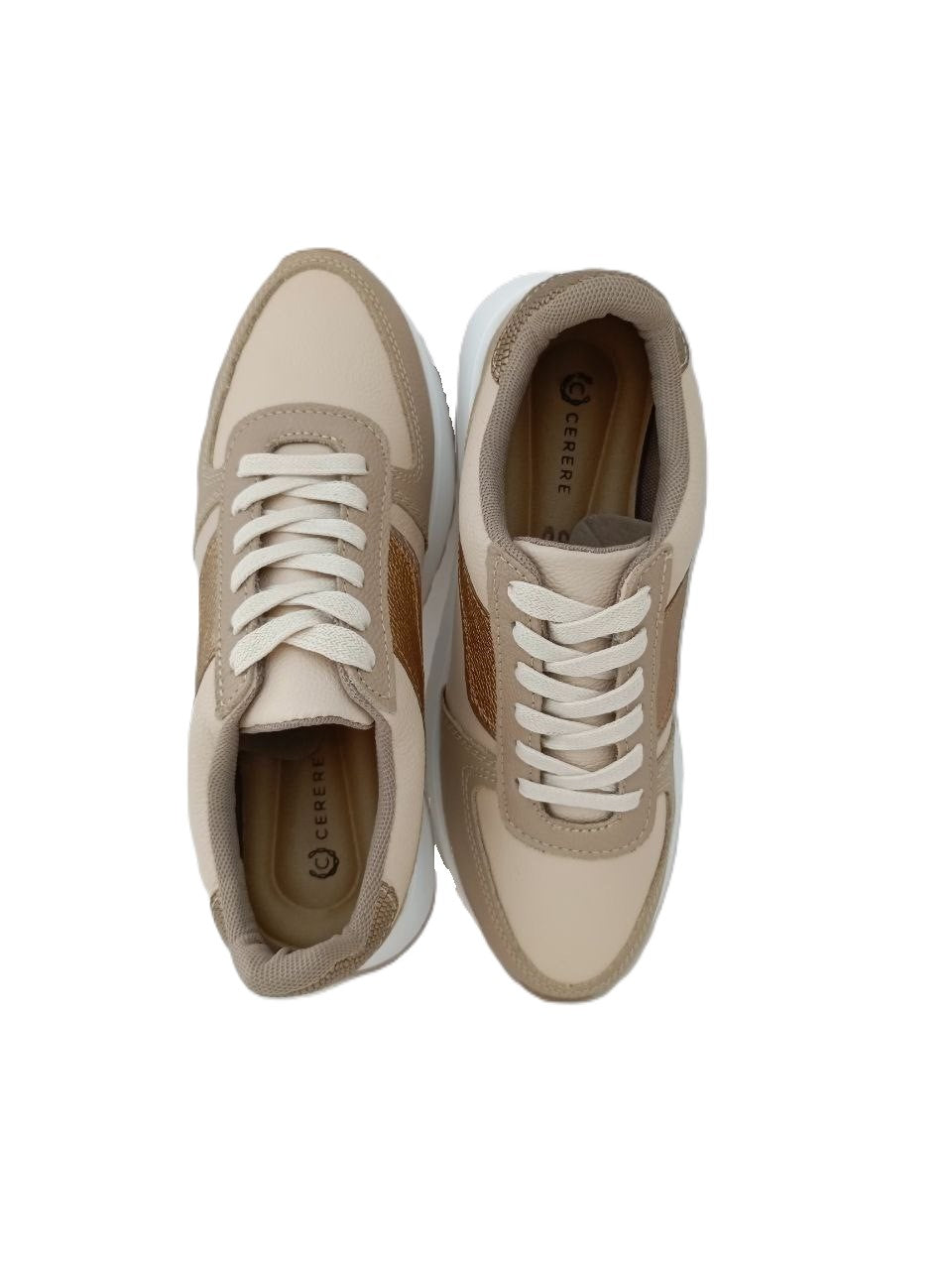 DEPORTIVO DAMA  BEIGE/MULTICOLOR MODELO D535