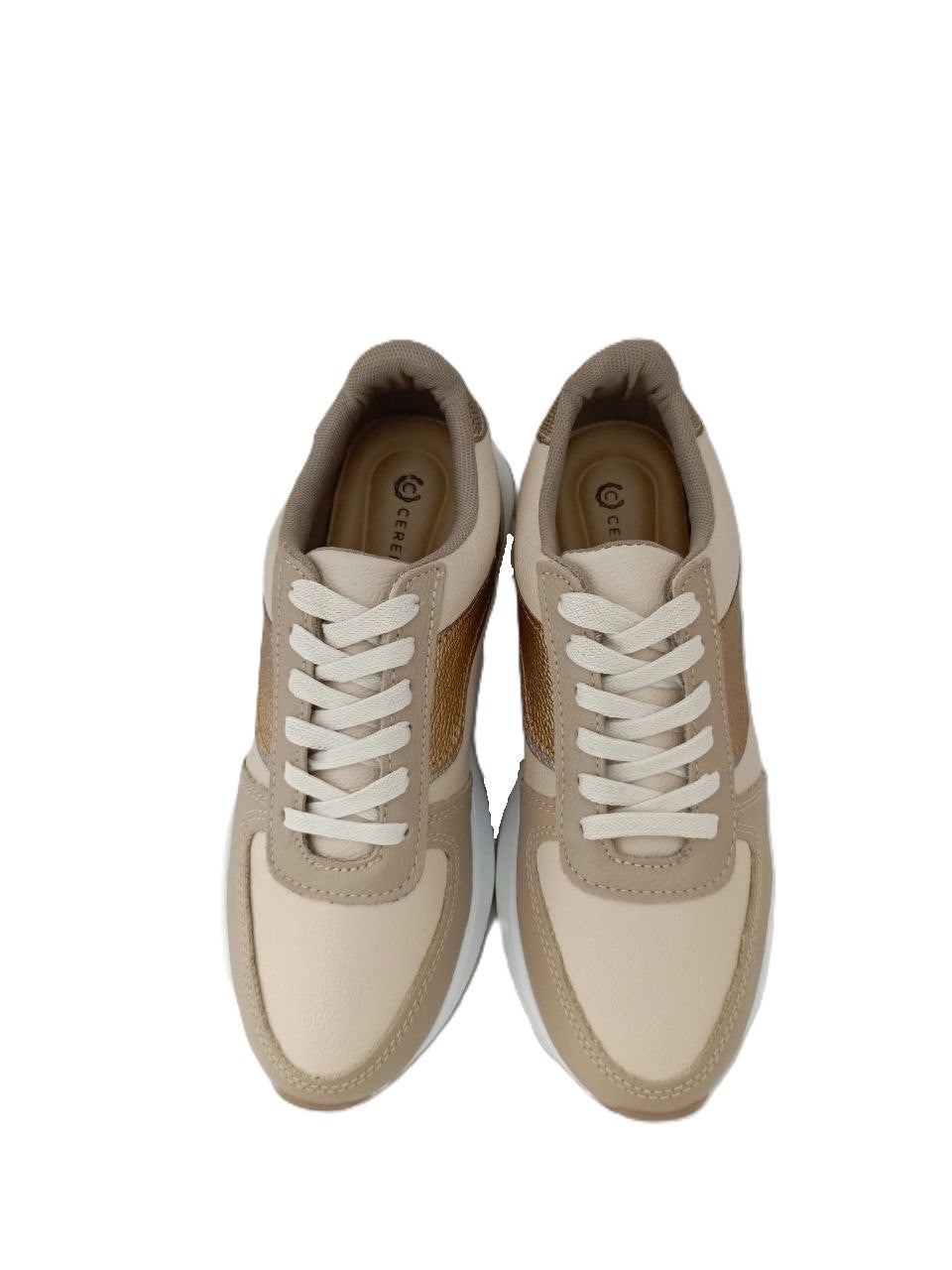 DEPORTIVO DAMA  BEIGE/MULTICOLOR MODELO D535